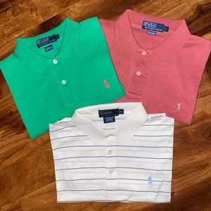 Bundle 3 *Polo by Ralph Lauren* golf polo shirts M